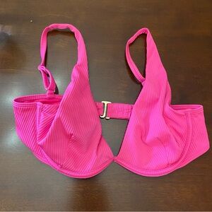 Hollister Swim Womens S Juniors L Hot Pink Bikini Top Bust 30” To 34” Underwire